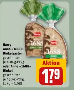 REWE DE Harry Anno 1688 Dinkelsaaten oder Anno 1688 Dinkel tilbud