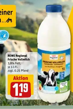 REWE DE REWE Regional Frische Vollmilch tilbud