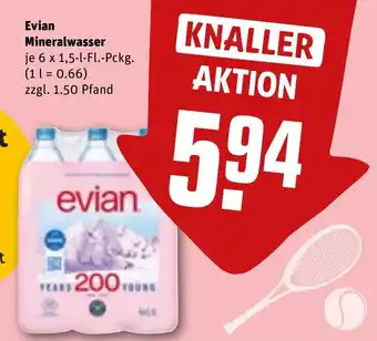 REWE DE Evian Mineralwasser tilbud