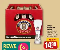REWE DE Erdinger Weißbier oder Brauhaus tilbud