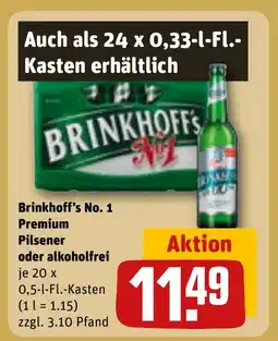 REWE DE Brinkhoff's No. 1 Premium Pilsener oder alkoholfrei tilbud