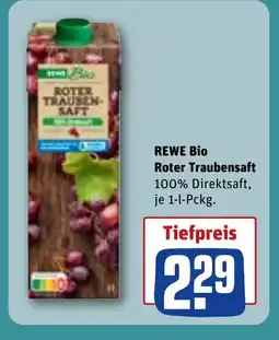 REWE DE REWE Bio Roter Traubensaft tilbud