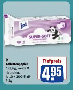 REWE DE Ja! Toilettenpapier tilbud