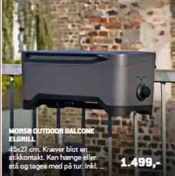 XL-BYG Morsø Outdoor balcome elgrill tilbud