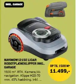 XL-BYG Navimow 1215E lidar robotpleneklipper inkl. garage tilbud