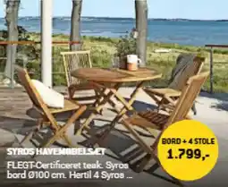 XL-BYG Syros havemøbelsæt tilbud