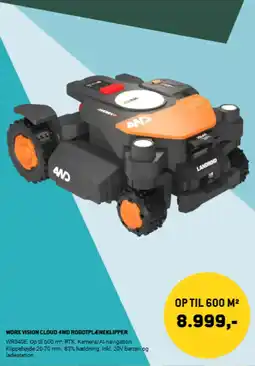XL-BYG Worx vision cloud 4WD robotplæneklipper tilbud