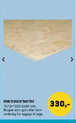 XL-BYG OSB/3 gulv/tag TG2 tilbud