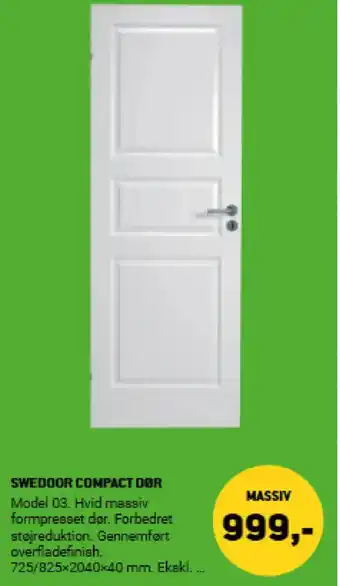 XL-BYG Swedoor compact dør tilbud