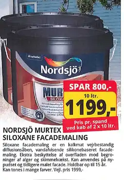 Farveland Nordsjö Murtex siloxane facademaling tilbud