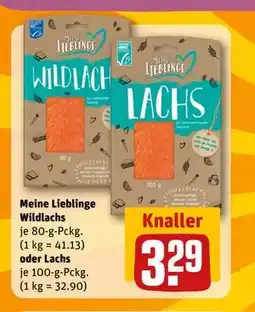 REWE DE Meine Lieblinge Wildlachs oder Lachs, EUR 3.29 tilbud