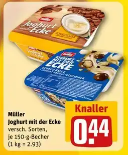REWE DE Müller Joghurt mit der Ecke versch, EUR 0.44 tilbud
