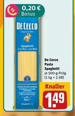 REWE DE De Cecco Pasta Spaghetti, EUR 1.49 tilbud