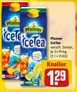 REWE DE Pfanner IceTea, EUR 1.29 tilbud