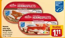 REWE DE Hawesta extra zarte Heringsfilets, EUR 1.11 tilbud