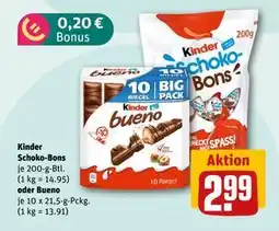 REWE DE Kinder Schoko-Bons oder Bueno, EUR 2.99 tilbud