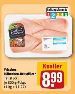 REWE DE Frisches Hähnchen-Brustfilet, EUR 8.99 tilbud