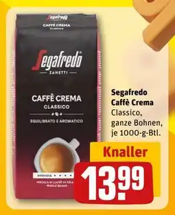 REWE DE Segafredo Caffè Crema, EUR 13.99 tilbud