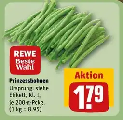 REWE DE Prinzessbohnen, EUR 1.79 tilbud