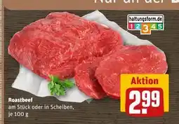 REWE DE Roastbeef, EUR 2.99 tilbud