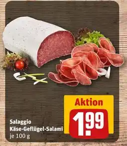 REWE DE Salaggio Käse-Geflügel-Salami, EUR 1.99 tilbud