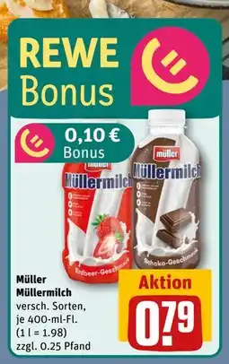 REWE DE Müller Müllermilch, EUR 0.79 tilbud