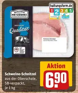 REWE DE Schweine-Schnitzel, EUR 6.9 tilbud