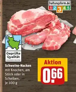 REWE DE Schweine-Nacken, EUR 0.66 tilbud