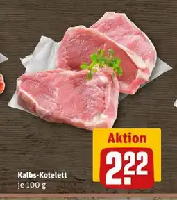REWE DE Kalbs-Kotelett, EUR 2.22 tilbud