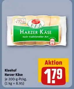 REWE DE Kleehof Harzer Käse, EUR 1.79 tilbud
