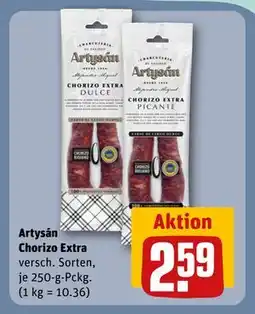 REWE DE Artysán Chorizo Extra, EUR 2.59 tilbud