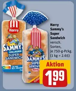 REWE DE Harry Sammy's Super Sandwich, EUR 1.99 tilbud
