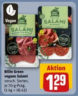 REWE DE Billie Green vegane Salami, EUR 1.29 tilbud