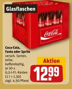 REWE DE Coca-Cola, Fanta oder Sprite, EUR 12 tilbud