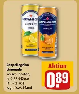REWE DE Sanpellegrino Limonade, EUR 0.89 tilbud
