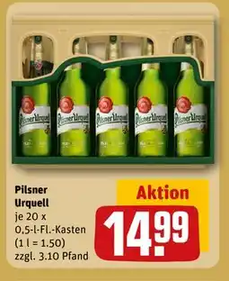 REWE DE Pilsner Urquell, EUR 14.99 tilbud