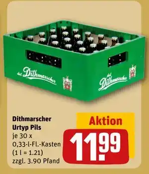 REWE DE Dithmarscher Urtyp Pils, EUR 11.99 tilbud