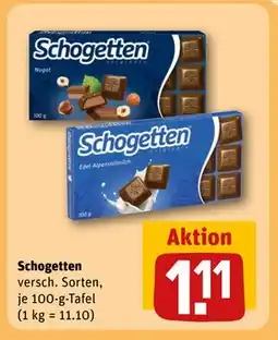 REWE DE Schogetten, EUR 1.11 tilbud