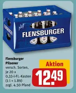 REWE DE Flensburger Pilsener, EUR 12.49 tilbud