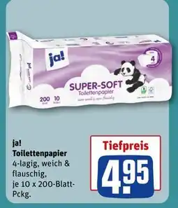 REWE DE ja! Toilettenpapier, EUR 4.95 tilbud