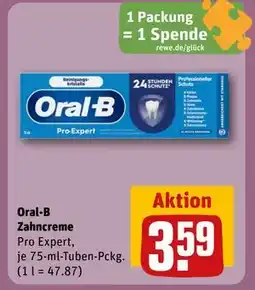 REWE DE Oral-B Zahncreme, EUR 3.59 tilbud