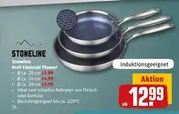 REWE DE Stoneline Profi Edelstahl Pfanne tilbud