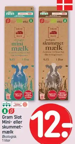 REMA 1000 Gram Slot mini- eller skummetmælk (økologisk) tilbud