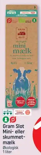 REMA 1000 Gram Slot mini mælk (økologisk) 1 liter tilbud