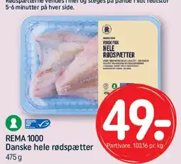 REMA 1000 Danske hele rødspætter tilbud