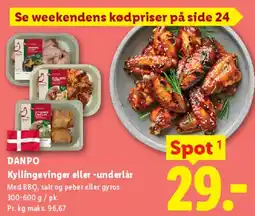 Lidl Kyllingevinger eller underlår tilbud