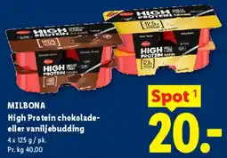 Lidl High Protein chokolade- eller vaniljepudding tilbud