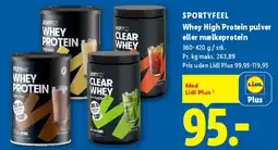 Lidl Sportyfeel Whey High Protein / mælkeprotein tilbud