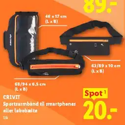 Lidl CRIVIT sportsarmbånd / løbebælte tilbud