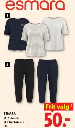 Lidl Esmara T-shirt & Capribukser tilbud